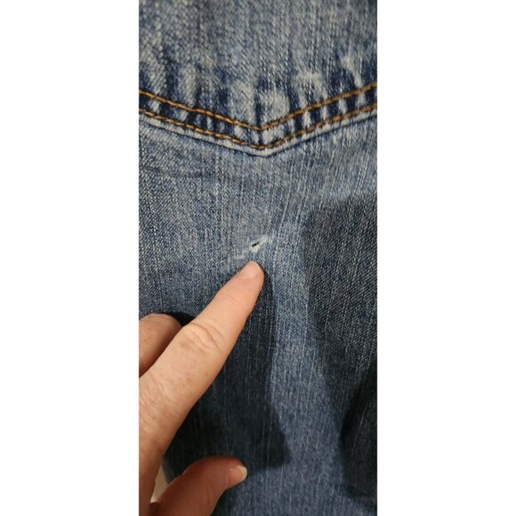 American Eagle Outfitters jeans Mens Blue Denim Jeans 32 x 32 Classic Fit FLAWS - Picture 6 of 11